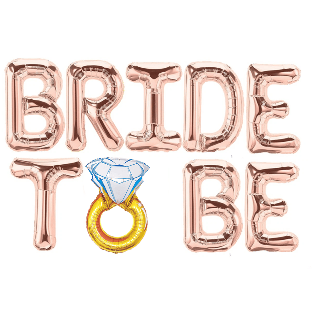 Bride To Be Rose Gold Banner Balloon Set - Party and Festive Needs | Buy online on ZillyBuy