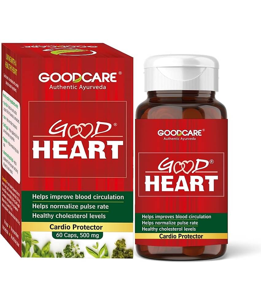 Goodcare Good Heart Capsules, Ayurvedic Heart Care, Supports Cholesterol and Lipid Profile, Boosts Circulation, For Men and Women 60 No.s