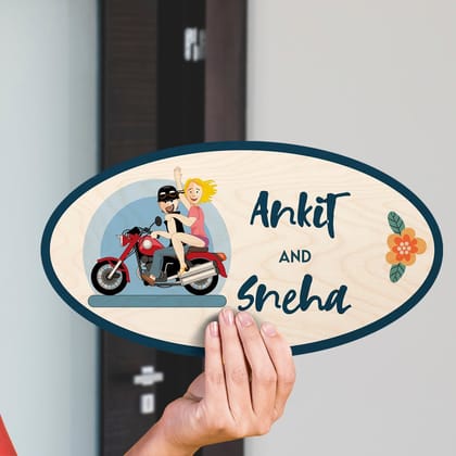 Bullet Couple Theme Name Plate-Bullet Couple Name Plate