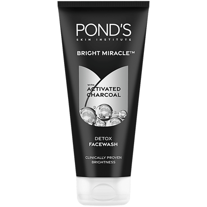 Pond's Bright Miracle Detox Facewash With 10X Power Of Charcoal, 200 g