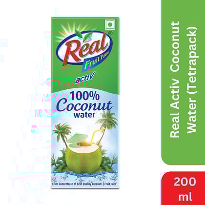 Real Activ Coconut Water/Nariyal Pani, 200 Ml Tetra Pack Real Activ Coconut Water/Nariyal Pani, 200 Ml Tetra Pack