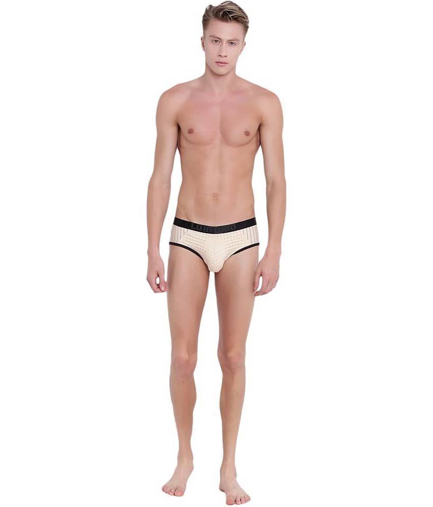 La Intimo Pack of 1 Polyester Briefs For Men's ( Beige )