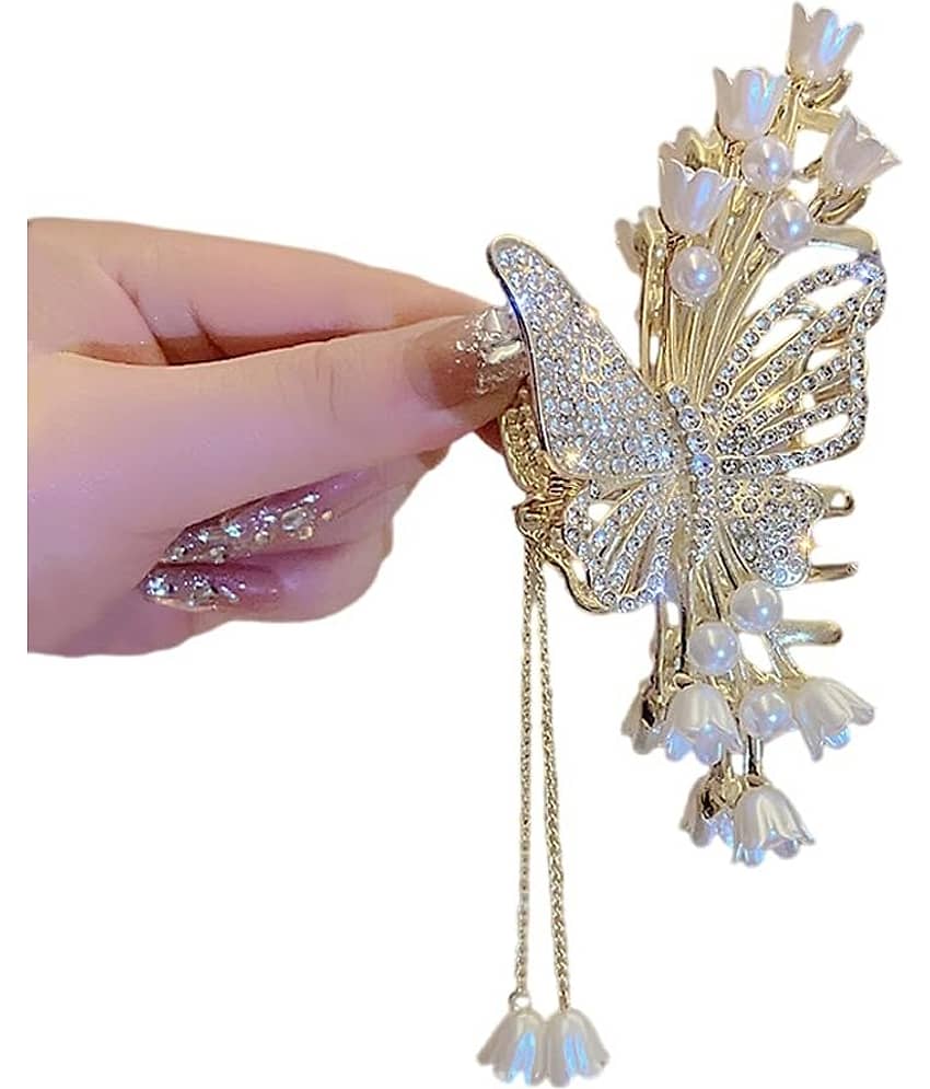 Rhosyn Gold Women's Hair Clip ( Pack of 1 )
