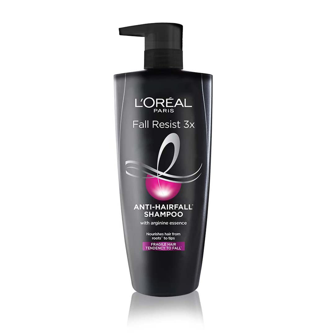 L'Oreal Paris Anti-Hair Fall Shampoo, Reinforcing & Nourishing for Hair Growth, For Thinning & Hair Loss, With Arginine Essence and Salicylic Acid, Fall Resist 3X, 650 ml