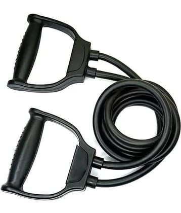 Double Toning Resistance Tube Heavy Quality Exercise Band for Stretching, Full Body Workout, Home Gym and Toning with Bag for Men and Women, Pack of 1