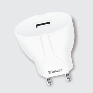 TP TROOPS Wall 2.4 Amp. Fast Travel Charger (Adapter/Dock with Type C USB Data Cable)-TP-565