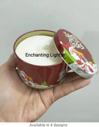 Christmas Tin Candles