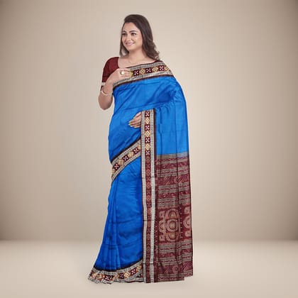 Mini Buti Body With Pasapali Motif Border Sambalpuri Silk Saree Mini Buti Body With Pasapali Motif Border Sambalpuri Silk Saree