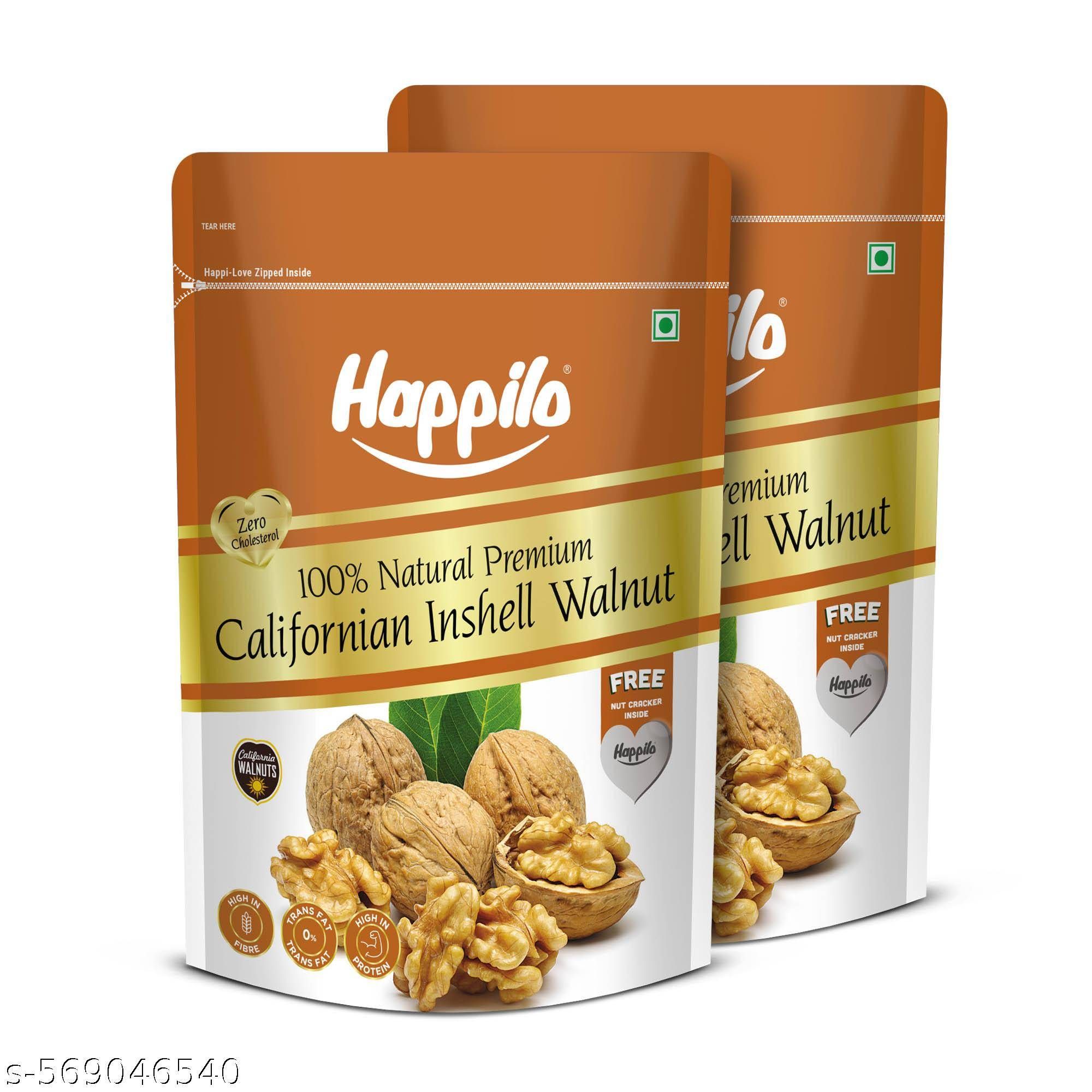 Happilo Natural Premium Californian Inshell Walnuts 200g (Pack of 2)