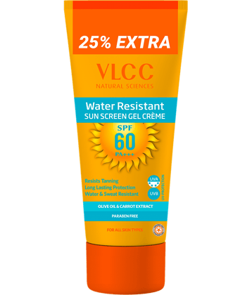 Vlcc Water Resistant Spf 60 Pa+++ Sunscreengel Cream 100G With 25G Extra