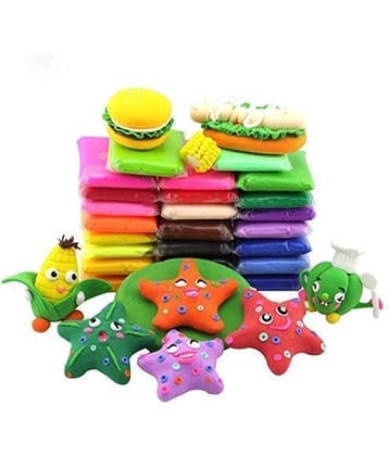 Freedy (Pack of 12) Air Dry Clay, Colorful Children Soft Clay, Creative Art Crafts, Gifts for Kids-Multi Color. Non-Toxic Modeling Magic Fluffy Foam Bouncing Clay Putty Kit for Kids with Tools