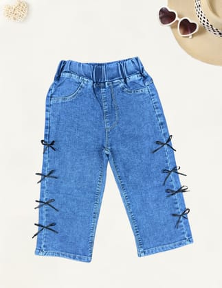 Girls Imported Straight Fit Jeans [GJ-938] (1-5Years)-1-2Y (Size - 18) / Denim