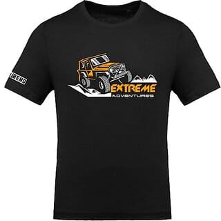 Fastbend Mens Black Printed Cotton Blend Round Neck T-Shirt