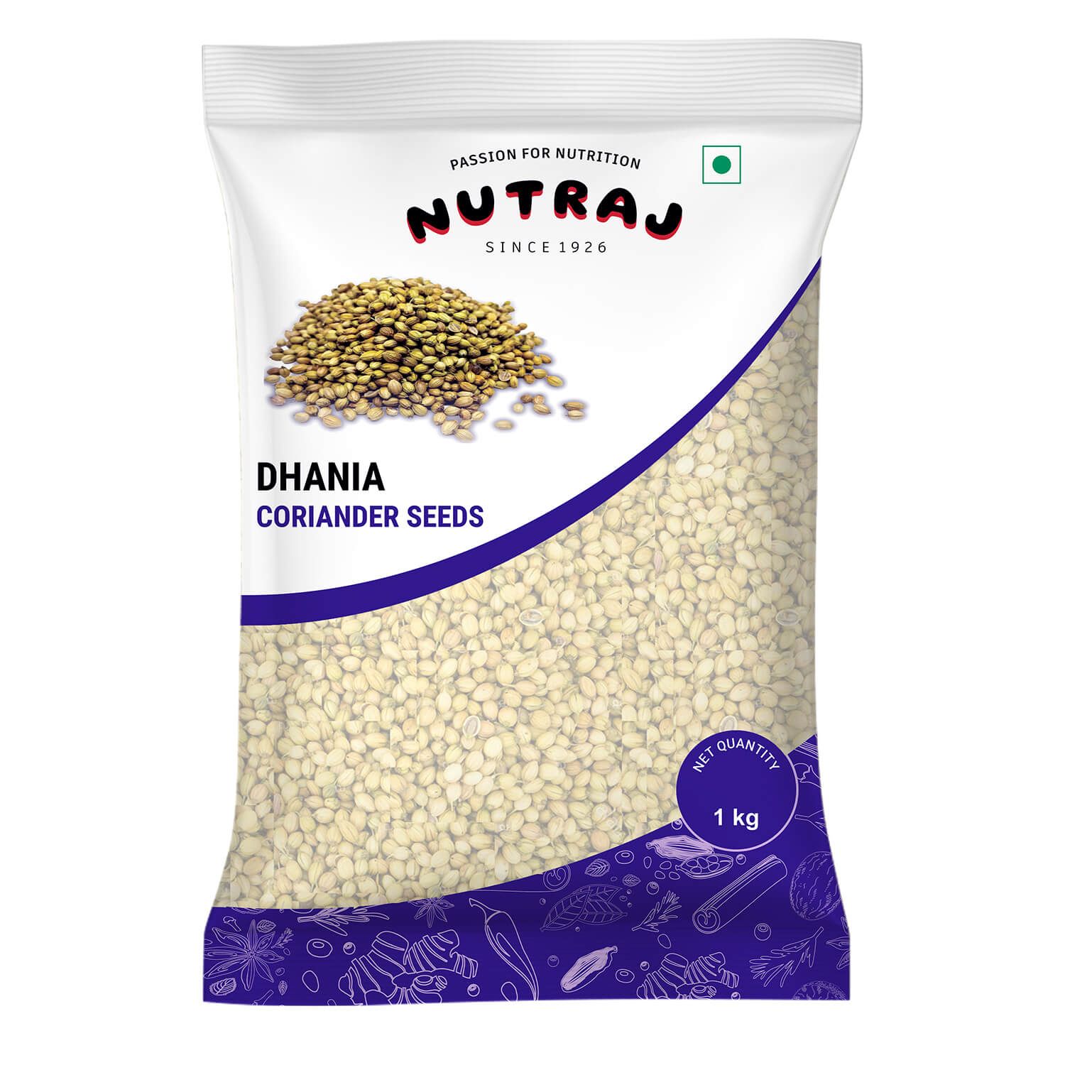 Nutraj Coriander Seeds (Dhaniya) 1kg