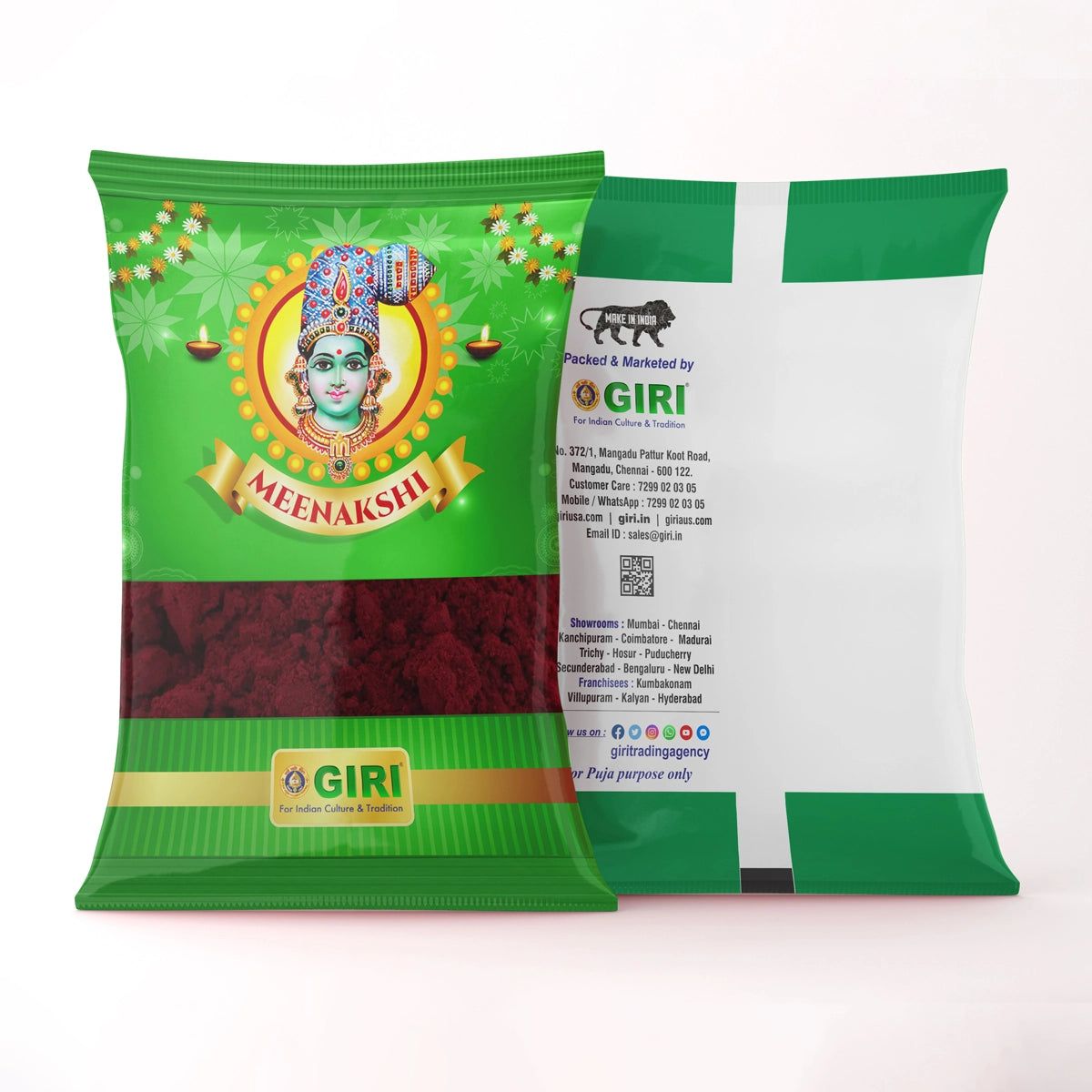 Giri Thazhampoo Kumkum | Sindoor | Maroon Colour | Thalampoo Kumkuma for Pooja 100 gram