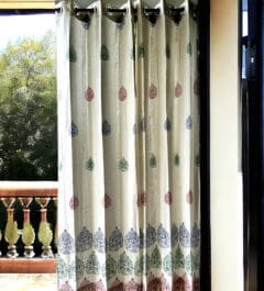 Hand Block Printed Cotton Curtains- Set of 2