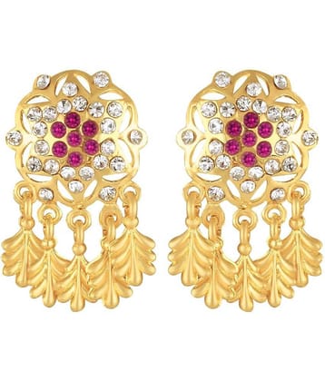 VIVASTRI Pink Stud Earrings ( Pack of 1 )