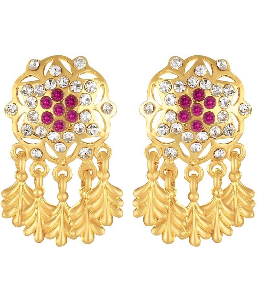 VIVASTRI Pink Stud Earrings ( Pack of 1 )