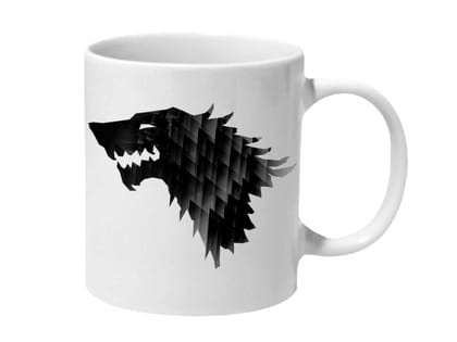 Multicolor Game Of Thrones House Stark Geometric Logo Ceramic Mug