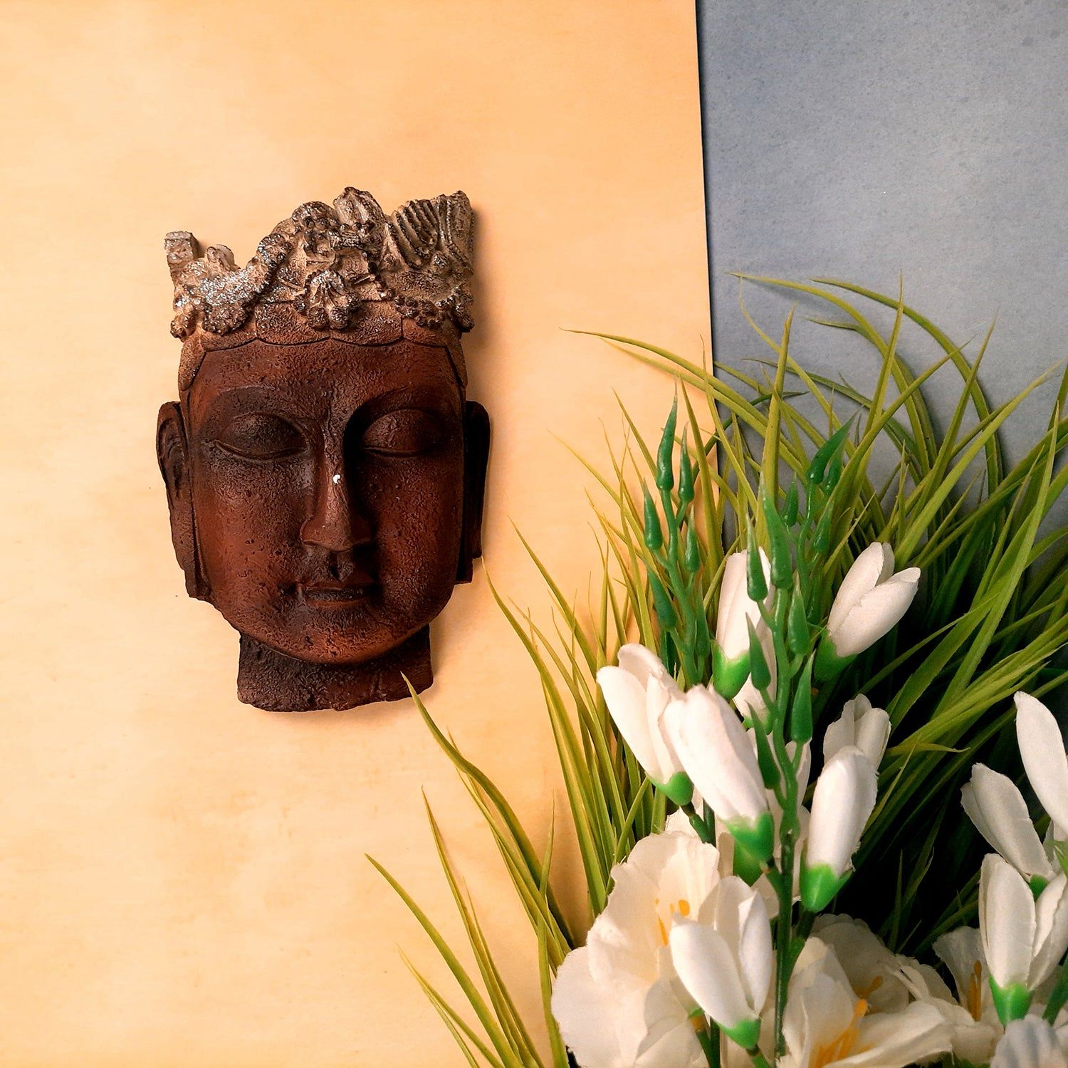 Buddha Wall Hanging | Buddha Wall Art - For Living Room, Bedroom, Hall, Entrance Decor | Housewarming Gift - 8 inch