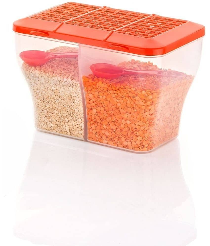 MAGICSPOON Plastic Orange Multi-Purpose Container ( Set of 1 )