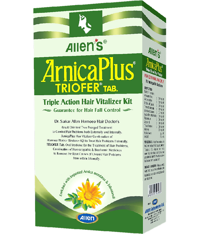 ALLEN Arnicaplus Hair Vitalizer & Triofer Tabs Liquid 100 Ml Pack of 2