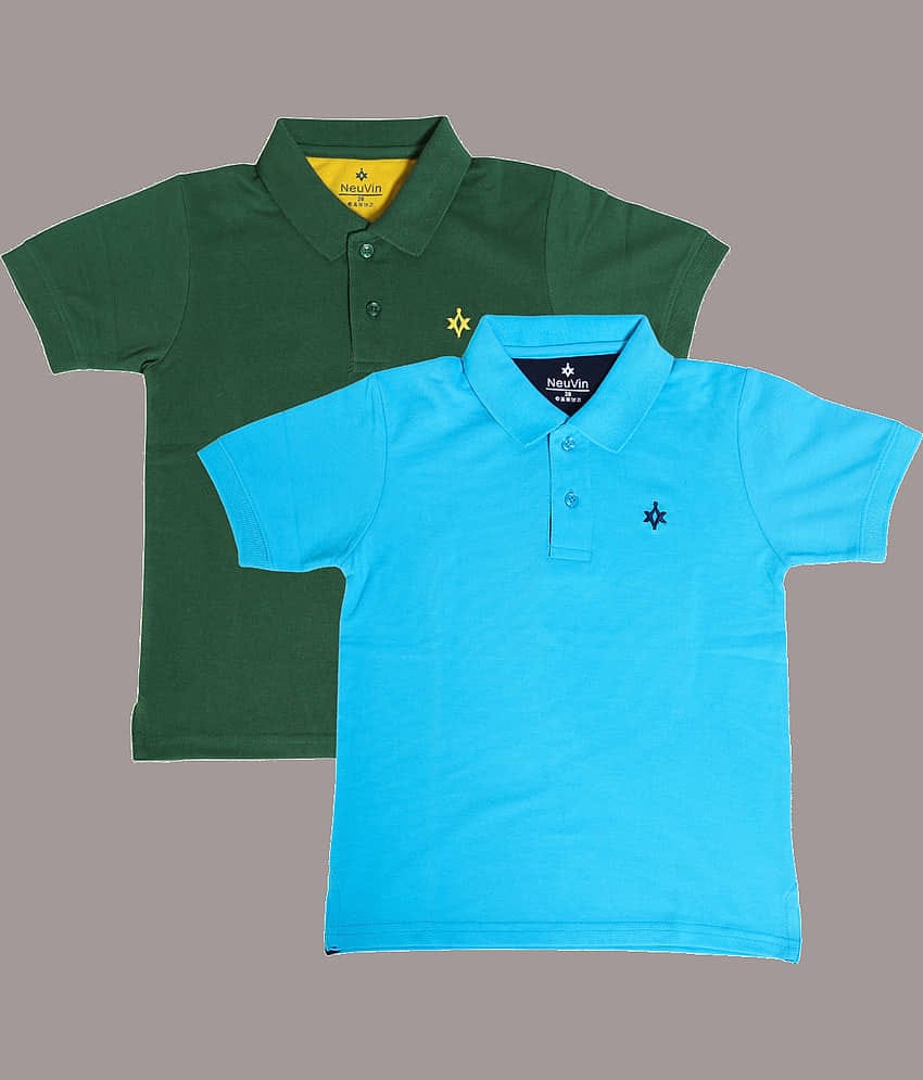 NEUVIN Pack of 1 Boys Cotton Blend T-Shirt ( Multi Color )