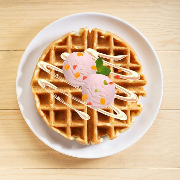 Tutti frutti belgian waffle