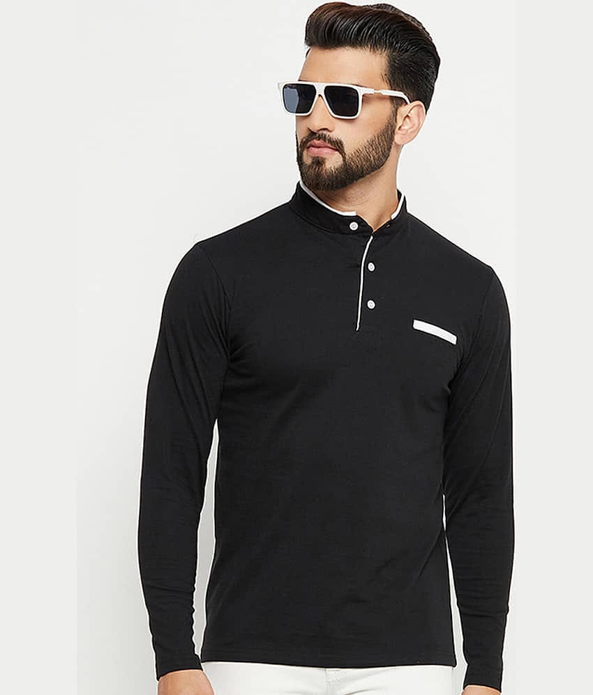 Emerald Pack of 1 Cotton Blend Regular Fit Men's T-Shirt ( Black )