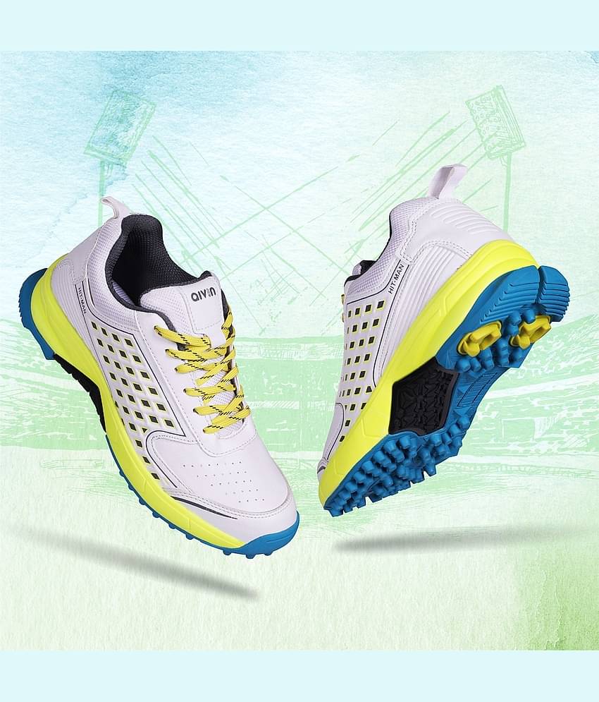 Aivin Hit-Man Yellow Cricket Shoes