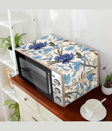 E-Retailer Single Poly-Cotton Blue Microwave Oven Cover -