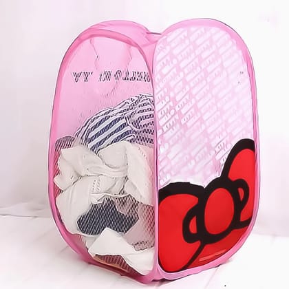 Waterproof Canvas Laundry Bag with Handles & Side Pocket  Foldable Breathable Laundry Basket for Clothes, Toys, Blankets & Home Storage Organizer (Random Color)