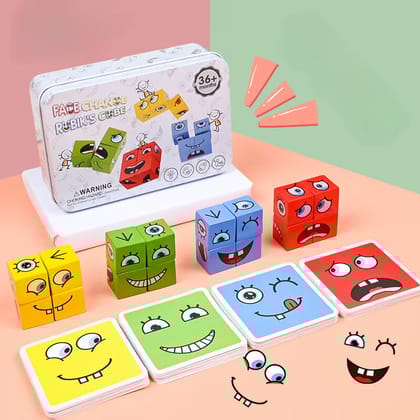 Face Changing Magic Cube - A Fun and Educational Puzzle Game-PACK OF 1
