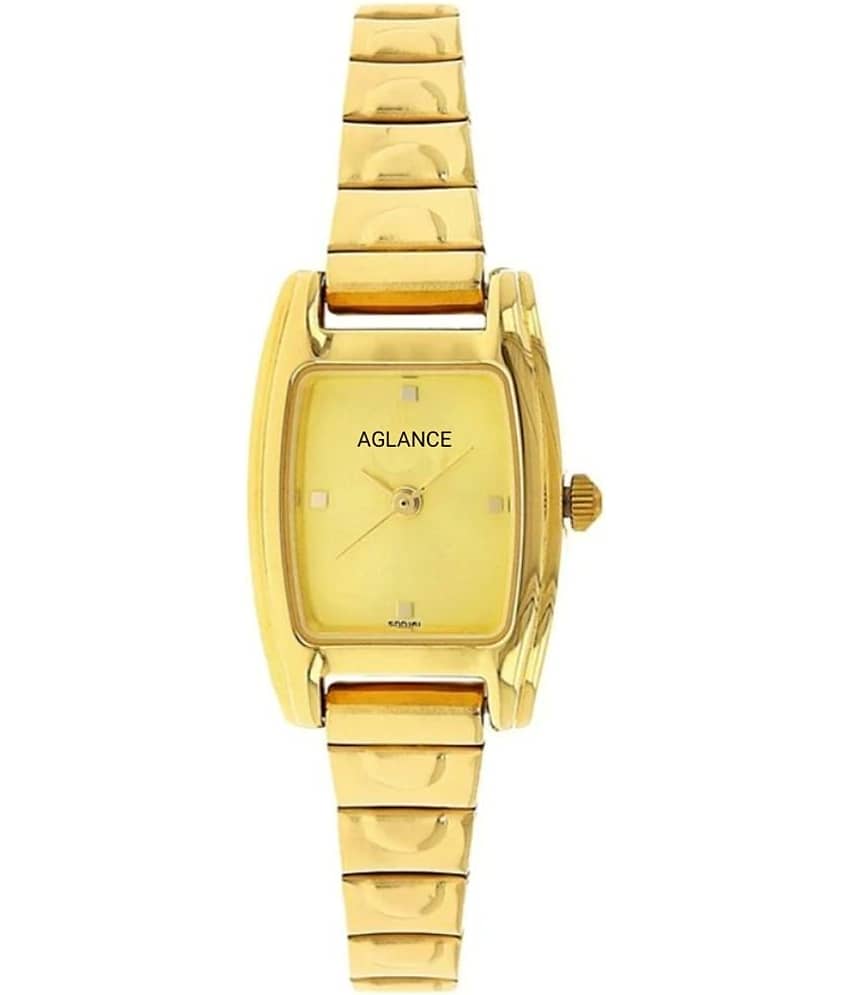 Aglance Gold Stainless Steel Analog Womens Watch
