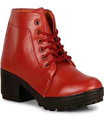 Commander Shoes - Red Women's Ankle Length Boots