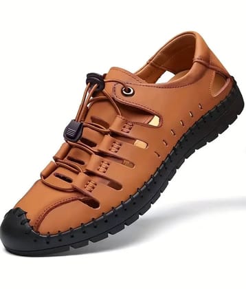 ROBBIE JONES - Tan Men's Sandals