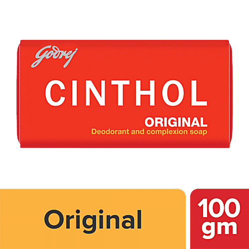 Cinthol Original Deodorant & Complexion Soap, 99.9% Germ Protection, 100 g (Pack of 2)