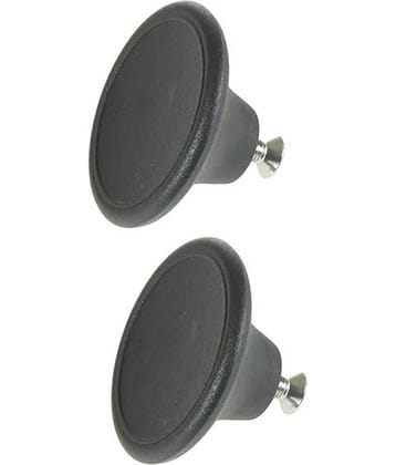 Plastic Kadai Lid Knob with Screw - Universal Knob - Fits All Types of Kadai Lids- Accessories - Lid Knob - Replacement Parts - Pack of 2, Black