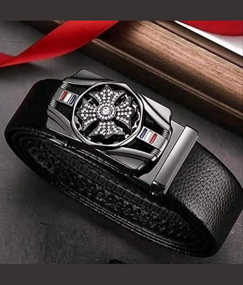 Classic World - Black Synthetic Men's Casual Belt ( Pack of 1 )