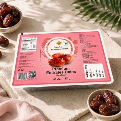 Al Barakah Premium Seedless Emirates Dates - 500g