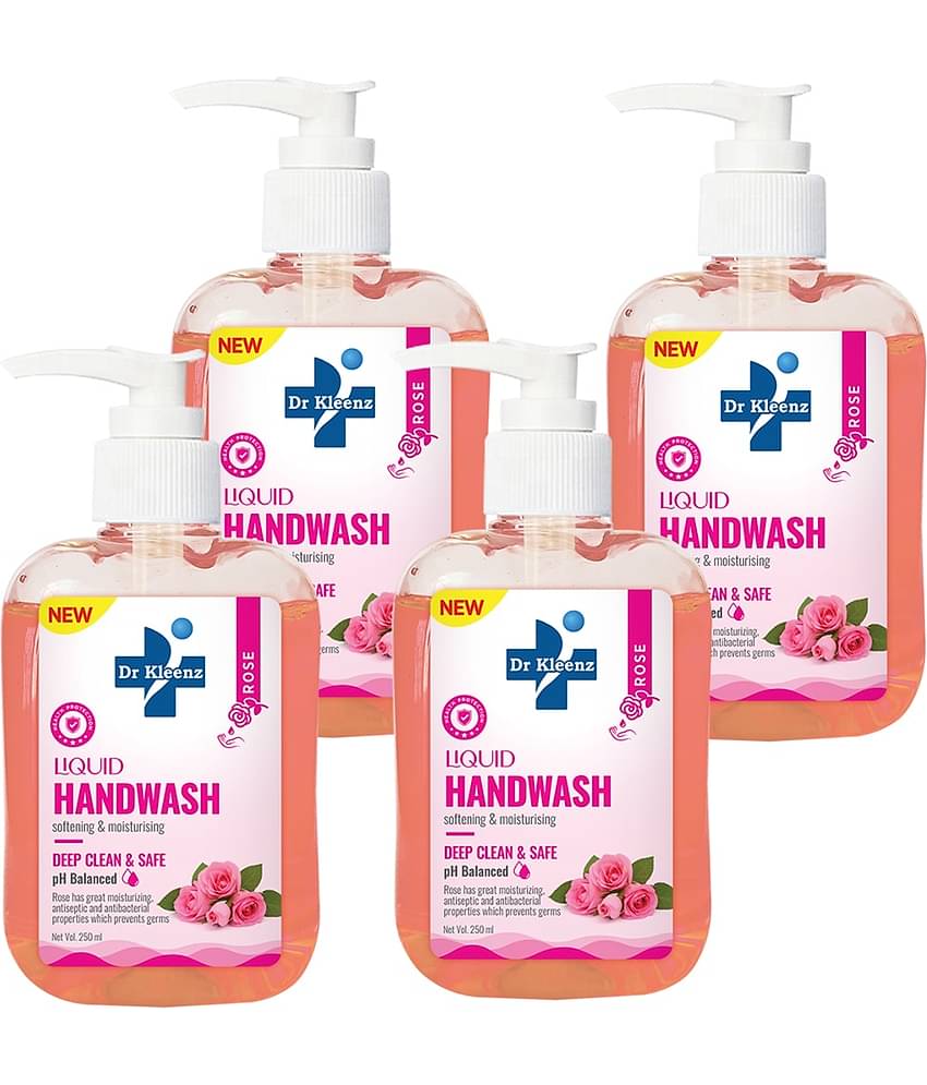 Dr Kleenz Deep Clean & Safe Rose Hand Wash 1000 mL Pack of 4