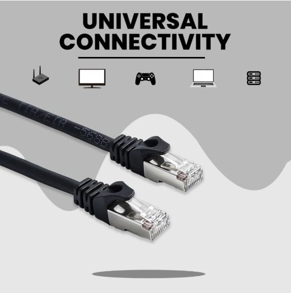 ABC Patch/LAN Cable 3M (METAL) RJ45 Cat-6 Ethernet for Personal Computer (2Year Warranty)