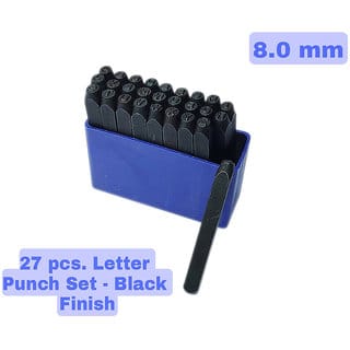 Scorpion Hardened Steel Alphabet Punch Set, 5/16 Inches-8 mm (Carbon Steel)