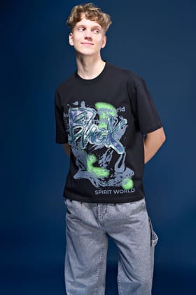 Black Abstract Oversized-XL
