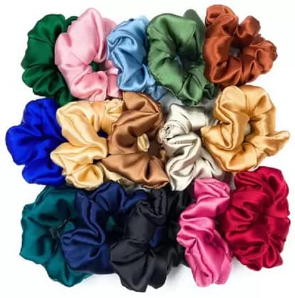 Elecsera Scrunchies Pack of 15 Rubber Band (Multicolor)