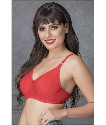 Clovia Cotton Non Padded Women's Everyday Bra ( Red )