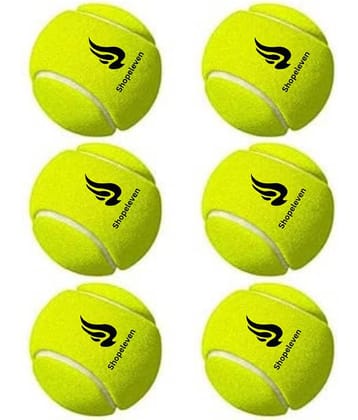 Shopeleven Green Medium Tennis Ball ( Pack of 10 )