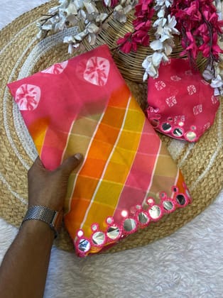 Lehriya shibori prints