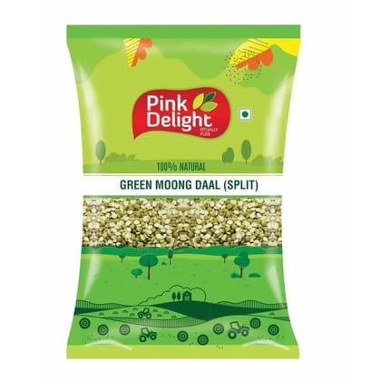 Pink Delight Premium Moong Hari Dal Dry and Unpolished 2 kg