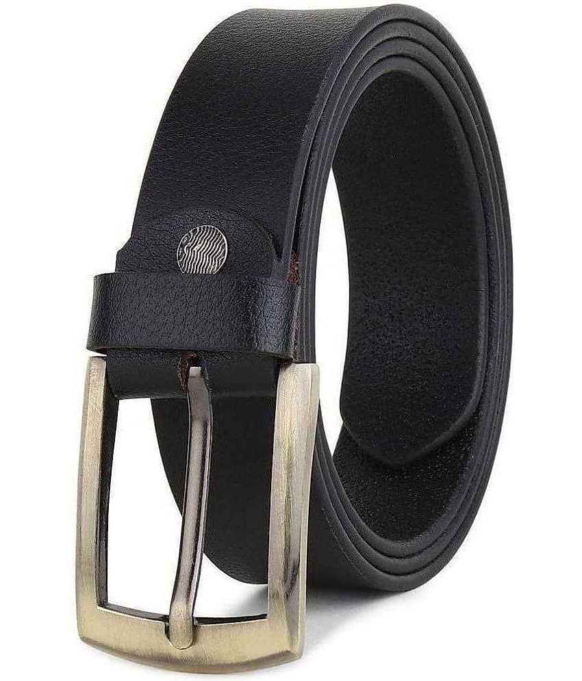 SUNSHOPPING - Black 100% Leather Men's Formal Belt ( Pack of 1 )